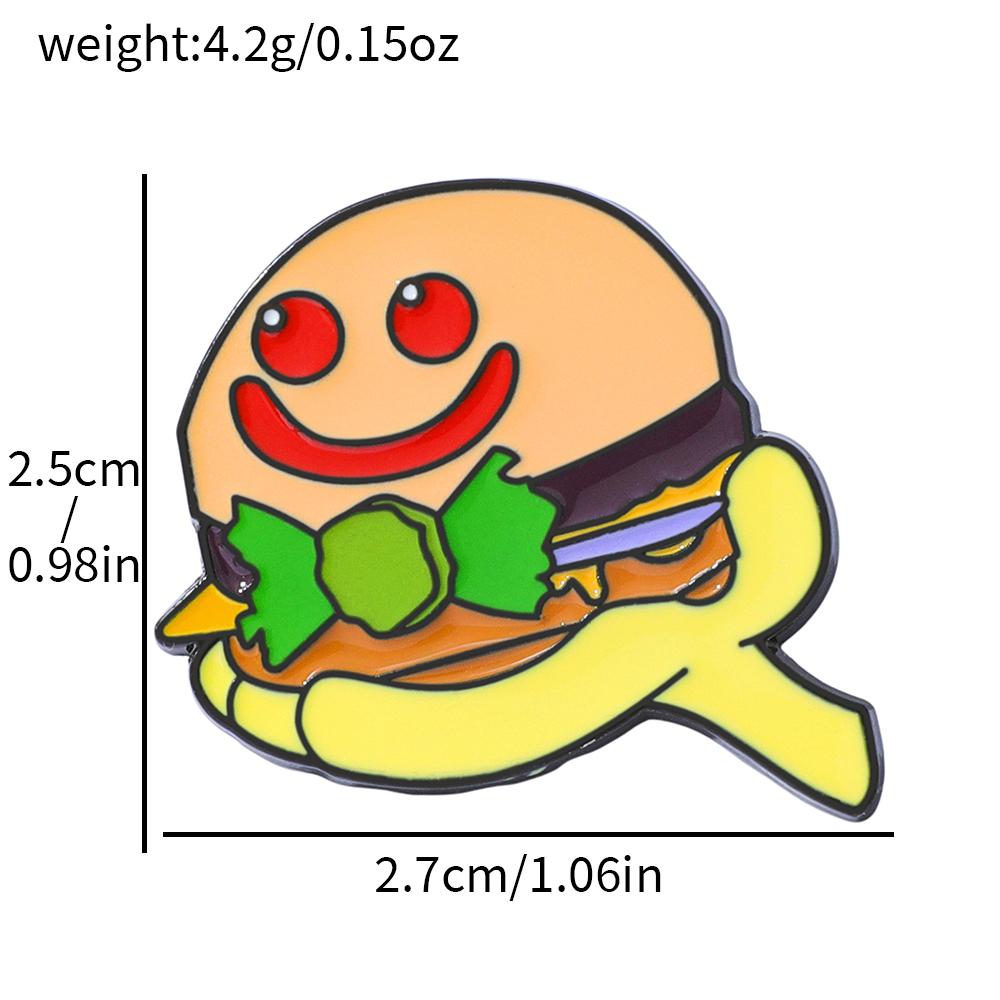 SpongeBob SquarePants Enamel Pin - Cute Food Cartoon Brooch Metal Badge for Backpacks Clothing Jewelry Accessory Gift