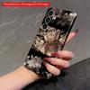 2DFlat Samsung Phone Case Leopard Eyes & Lilies Floral Design Applicable To Galaxy S22 S23 S24 S25ULTRA S26 A12 A13 A14 A15 A16