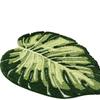Leaf Shaped Plush Area Rug Soft Faux Cashmere Floor Mat Absorbent Bathroom Bedroom Decor Non Slip Backing