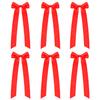 6 Pcs Candlestick Bow Decor Large Candle Holder Ribbon Bows Dining Table Centerpieces for Gift Wrapping Wedding Bridal Shower Bachelorette Party Decor
