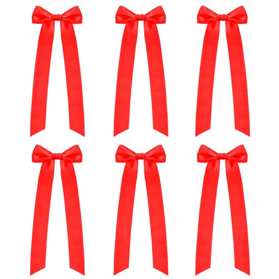 6 Pcs Candlestick Bow Decor Large Candle Holder Ribbon Bows Dining Table Centerpieces for Gift Wrapping Wedding Bridal Shower Bachelorette Party Decor