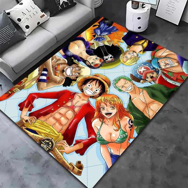 Covor Anime One Piece pentru Sufragerie, Dormitor, Casă, Decorare Canapea, Covor Antiderapant pentru Joacă Copii