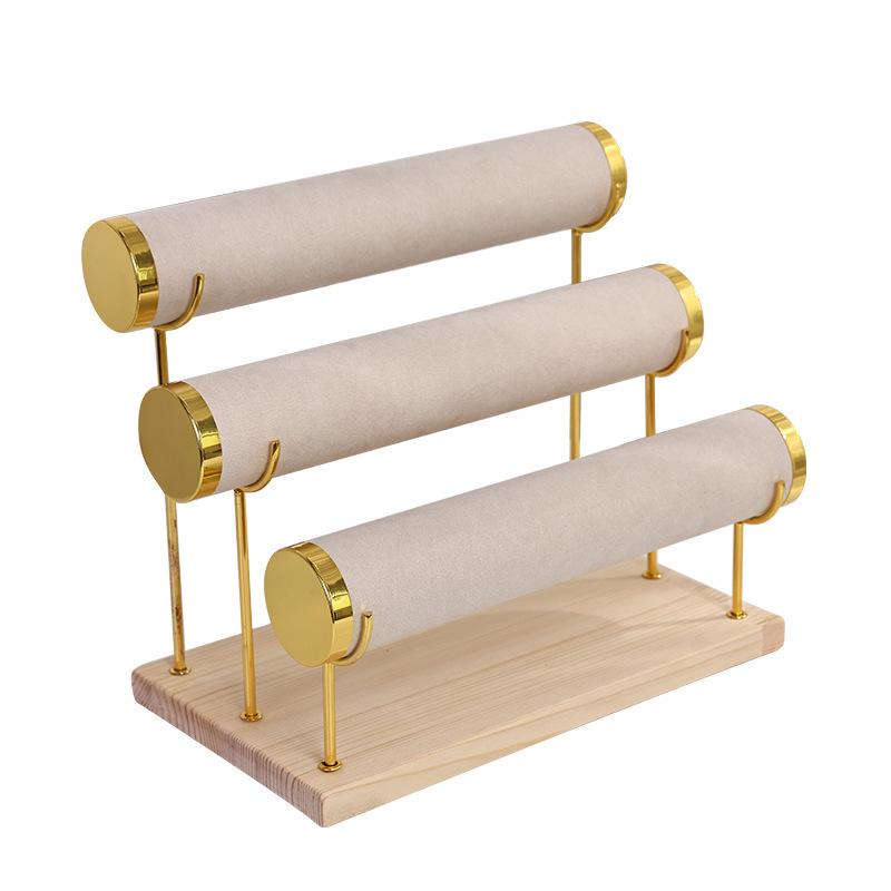 Multi-Layer Metal Flannel Display Rack for Bracelets, Watches, Jewelry, and Ornaments