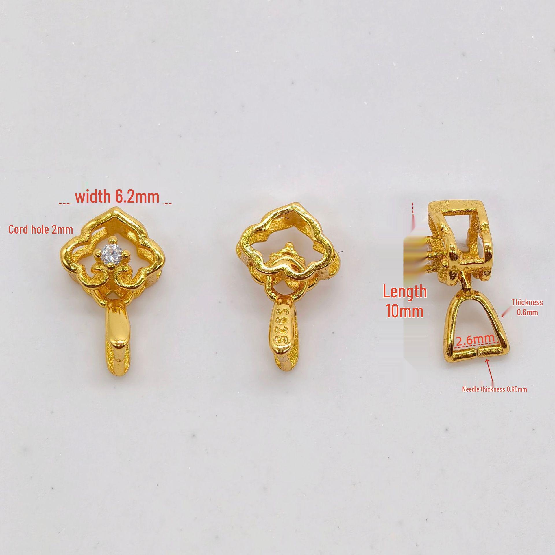 

2025 S925 Silver Clip Buckle Set with Jade, Diamond Buddha, Guanyin Pendants & Melon Seed Buckles золотий