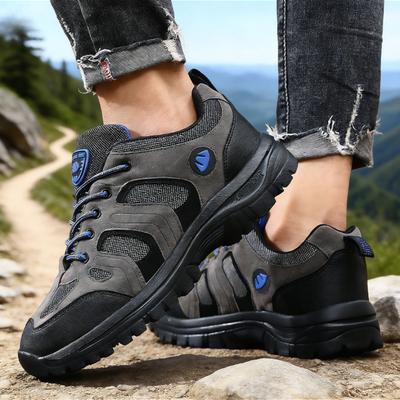 Durable Men's Hiking Shoes Breathable Mesh Upper Non-Slip Wear-Resistant for Outdoor Trekking Mountain Climbing Camping Walking