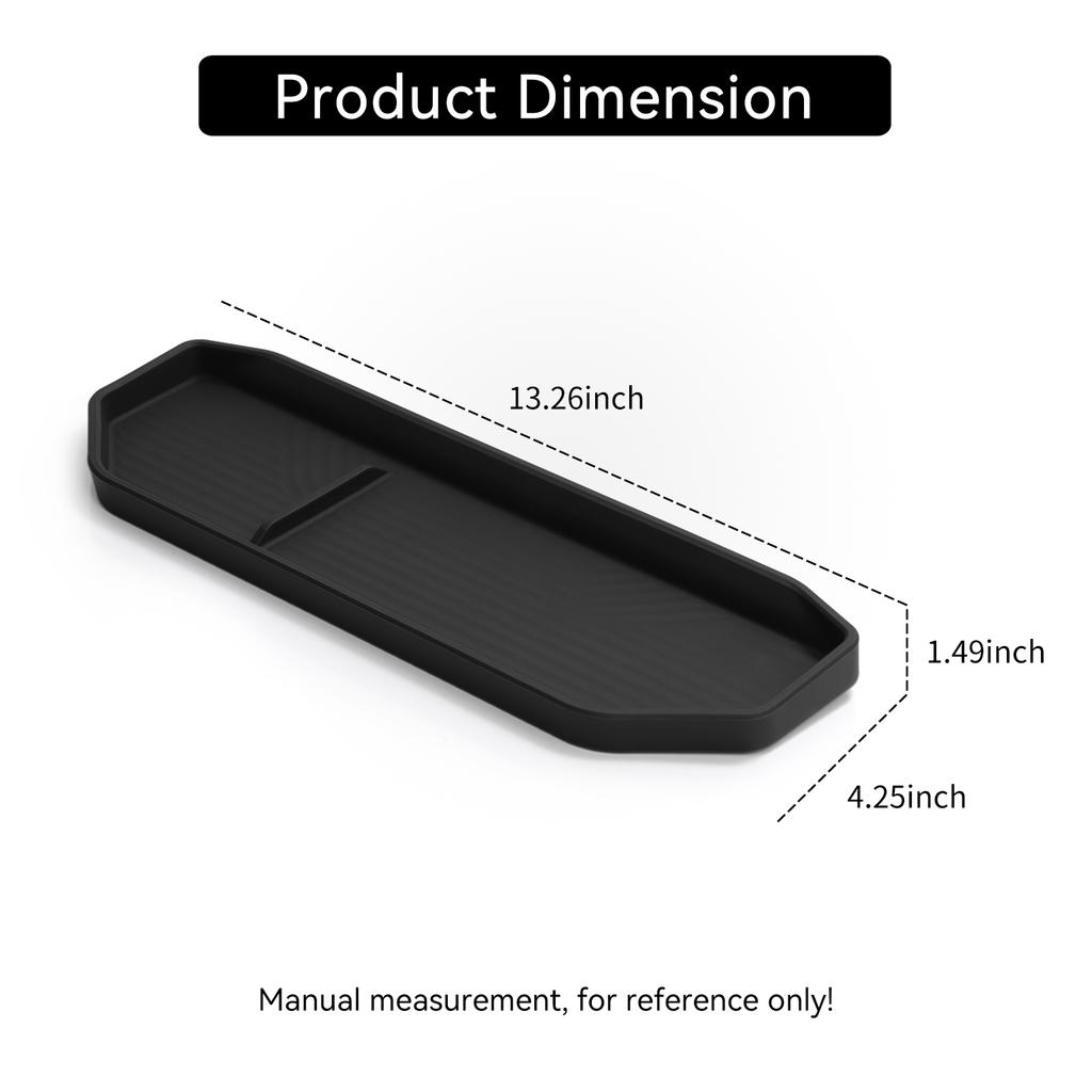 For Kia EV9 2025-2025 Car Dashboard Tray Silicone Center Console Hidden Storage Box Behind Screen Tidying Interior Accessories