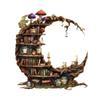 1pcs crescent shaped acrylic desktop decorative bookshelf design suitable for home and office decoration book enthusiasts