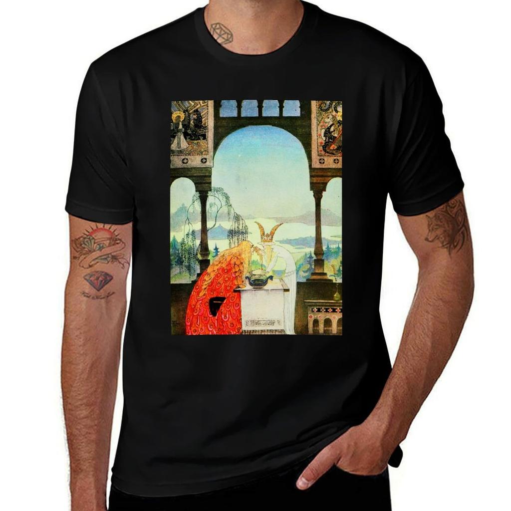 Kay Nielsen East Of The Sun And West Of The Moon Pl 14 Tshirt Printed T Shirts For Unisex T Shirts For Unisex Cotton Tshirt
