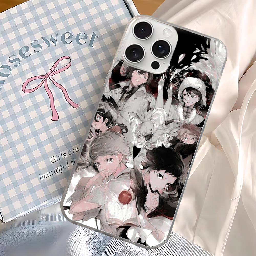 Bungo Stray Dogs Anime Phone Case For iPhone 11 12 13 14 15 16 17 Plus Pro Max Satin Glossy Colorful