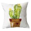 Office Chair Cushion Home Pillow Case Ins Plush Printed Pillow Case Green Plant Nordic Style Pillow