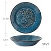 8 Inch Ceramic Embossed Plate Retro Bird Dinner Dish Round Serving Plate Pasta Salad Dessert Dishes Soup Plate Microwave Safe