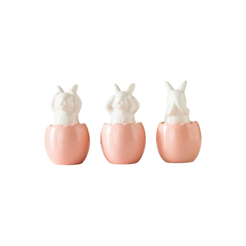Easter  Bunny Figurines - Minimalist European Ceramic Ornaments For Home & Bedroom Decor