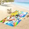Cartoon Pokemon Print Beach Towel, Large Soft Quick Dry Towel for Beach Camping Swimming