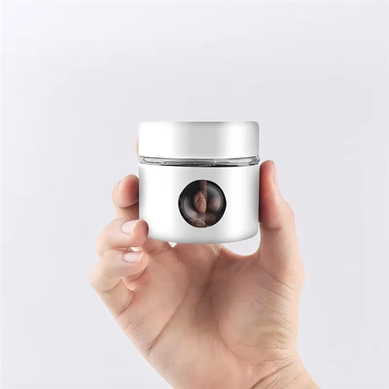 Practical-Mini Airtight Glass Coffee Jar Portable Coffee Powder & Tea Storage Container Kitchen Coffee Accessories B белый