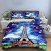 Eiffel Tower with fireworks. Bedding sets Duvet cover sets Duvet covers Pillowcases(1 * Duvet Cover 2 * Pillowcases without duvet insert)