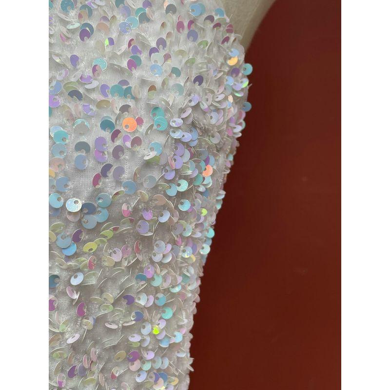 Fall 2024 Export Single NastyGal Heavy Industry Velvet Sequin Mermaid Enchantress High Slit Dress Dress