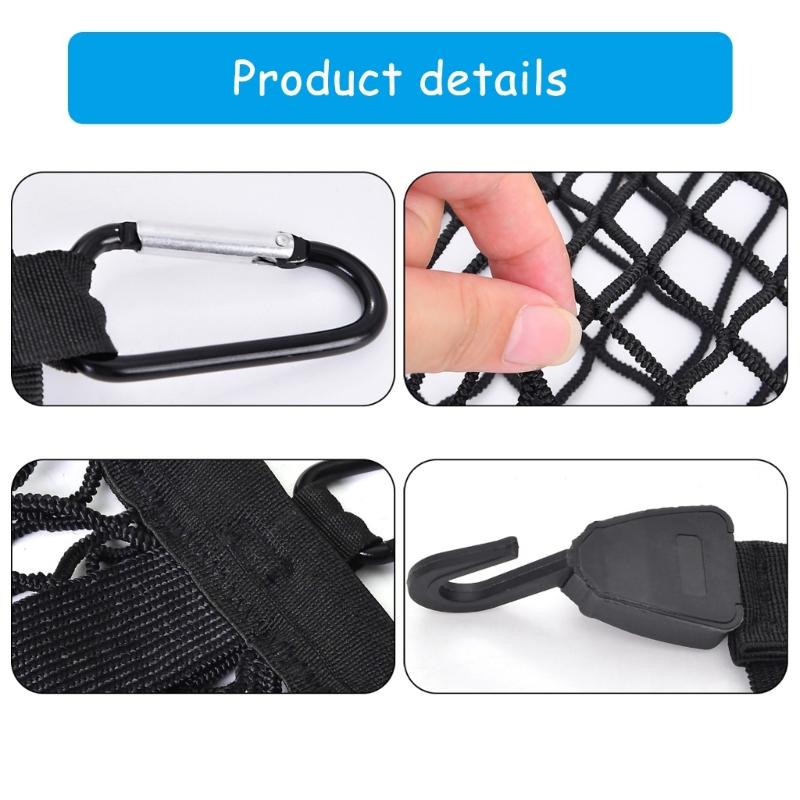 Car Rear Trunk Cargo Net Strong Load Bearing Mesh Car Storage Organizers Large Capacity Space Saving Car Net Storage
