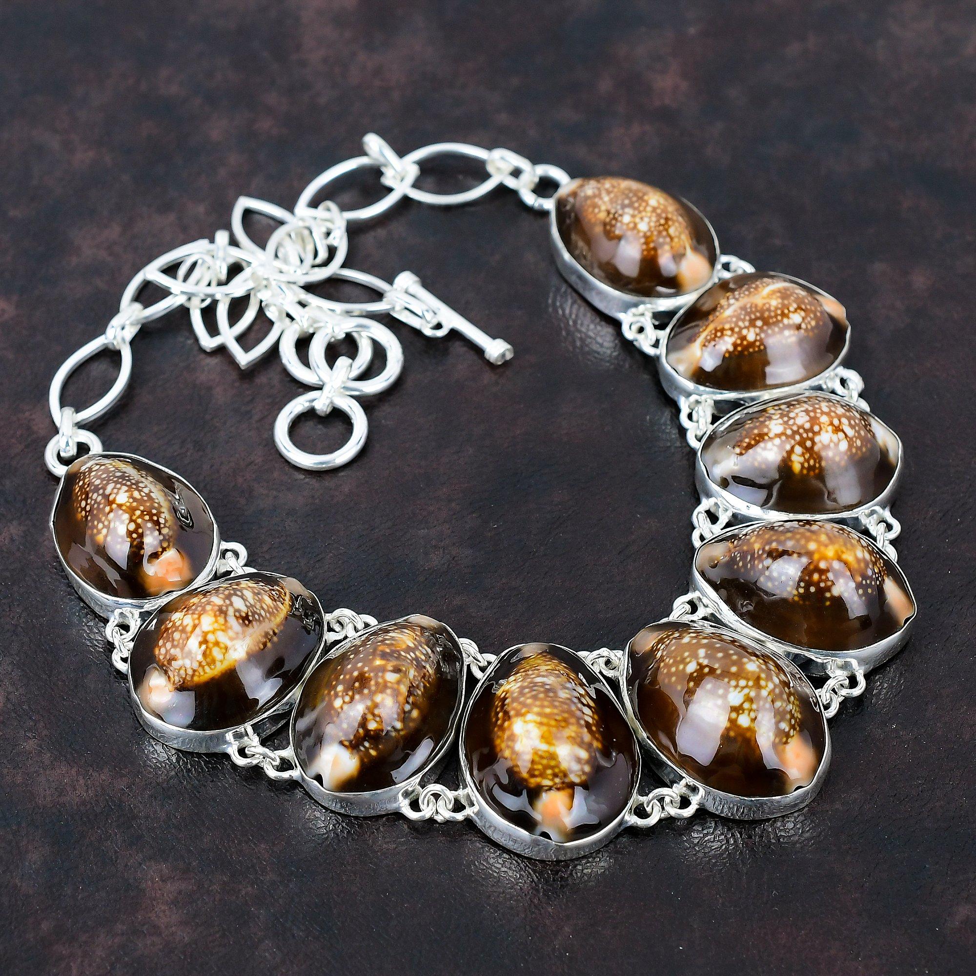 

Ожерелье из ракушек каури Ожерелье ручной работы с драгоценными камнями Ожерелье из стерлингового серебра 925 пробы Уникальный дизайн ювелирных изделий Регулируемая цепочка Ожерелье Свадебный подарок Adjustable