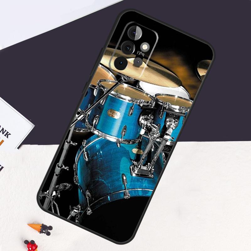 Musical Instrument Drum Case For Samsung Galaxy A54 A34 A14 A53 A13 A33 A73 A12 A22 A32 A52 A52S A51 A71 A50 Cover Coque