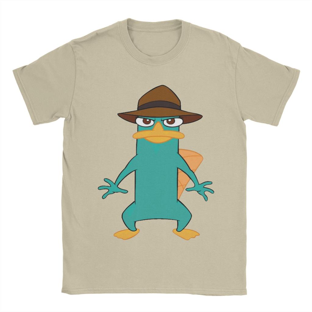 Perry the Platypus Funny Duck TShirts Unisex  Funny Cotton Tee Shirt Crew Neck Short Sleeve T Shirt Original Clothes