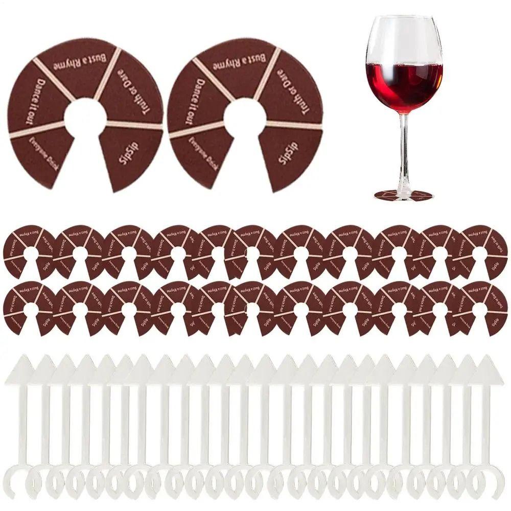 6/12/24Pcs Reusable Drink Roulette Wine Not Spin-Fun Drinking Games  Nightlife Entertainment