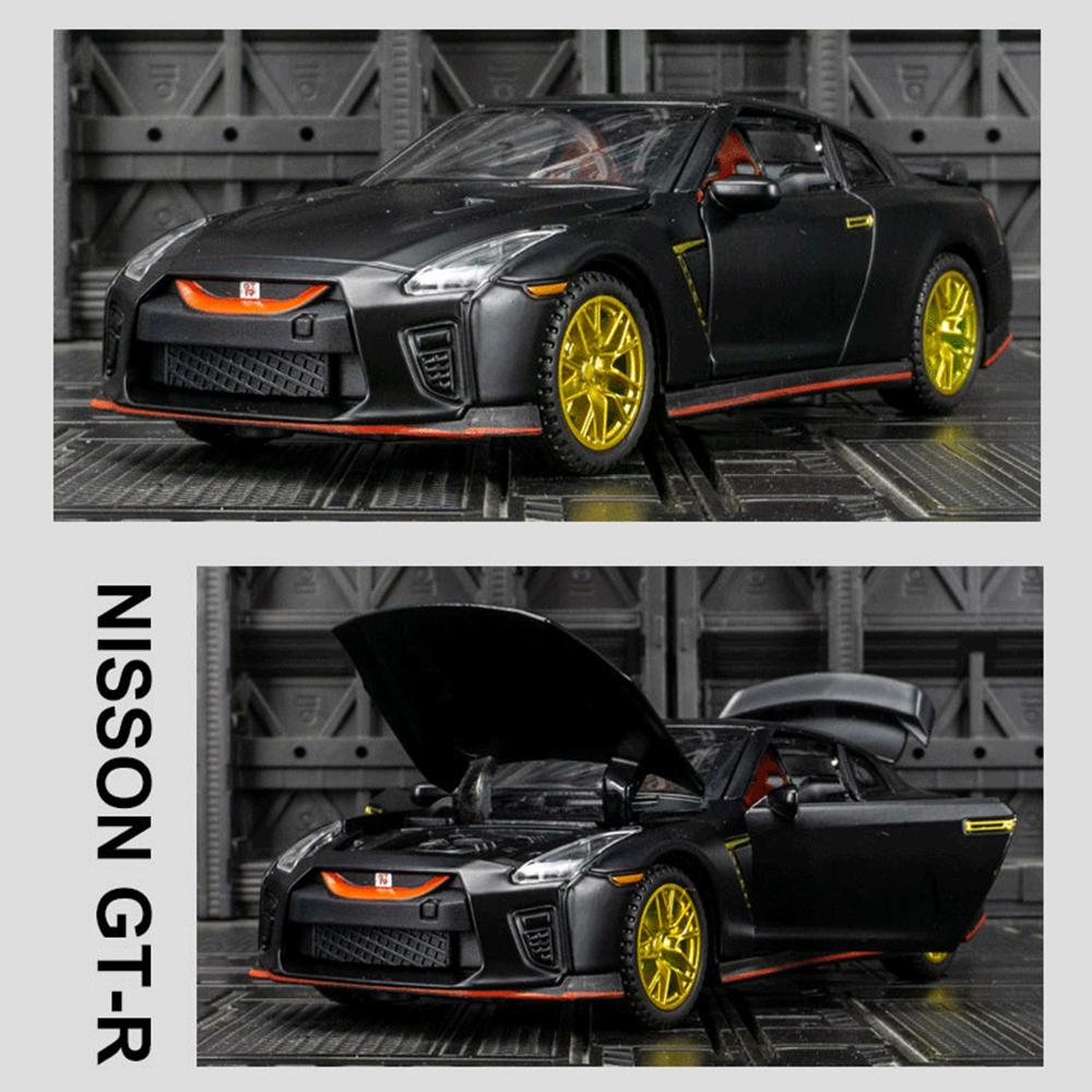 1/32 Adatto per GTR R35 50th Anniversary Mold Toys Car Toys Modelli di auto Giocattoli in metallo Serie di auto Giocattoli pullback per bambini