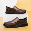 Men Genuine Leather Casual Shoes Classic Simple Comfy Man Loafers Slip on Business Shoes Soft Moccasins Breathable Driving Shoes
