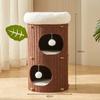 Multi-layer Felt Cat House Tree Stump Style Scratching Post Climbing Tower Play Center for Cats Indoor Pet Furniture Durable