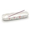Ceramic Incense Burner, Horizontal Type, White, with Incense Holder, for Laying Incense Sticks, Aroma Burner