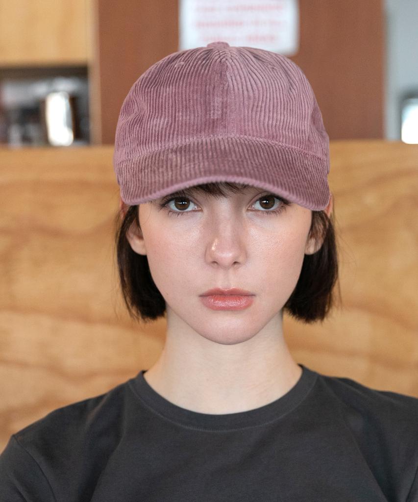 Chaebteo Signature Corduroy Ball Cap-Pink