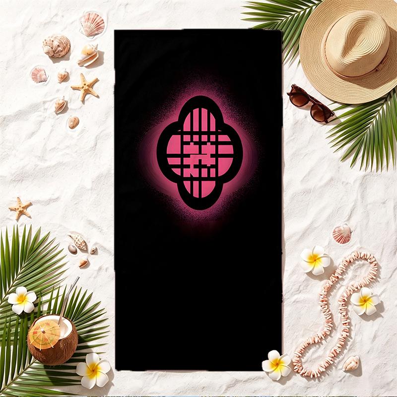 HUNTRIX Soft Beach Towel Stylish Beach Pool Towel for Summer Seaside Vacation Travel