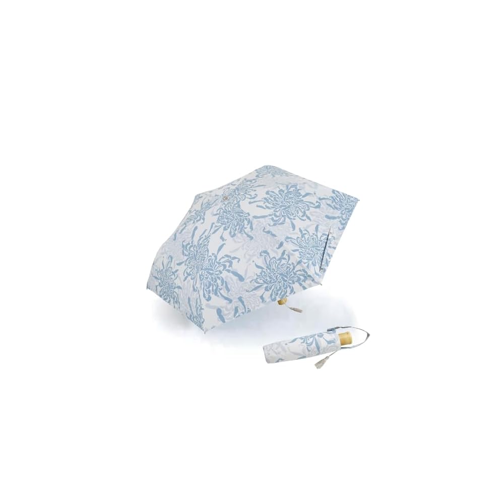 Ogawa Folding Parasol for Sun and Rain, Manual Opening, 50cm, by Kaba-jirushi Honpo, Chrysanthemum