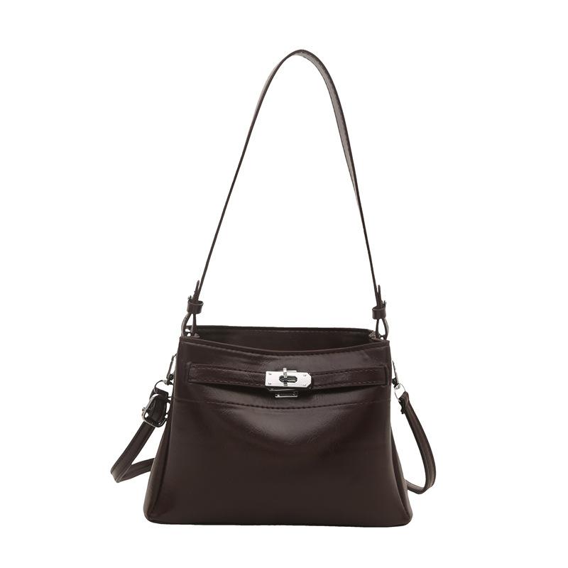 2025 New Women's Bag Retro Simple Fashion Tote Bag Handbag Internet Celebrity Korean Shoulder Bag Messenger Bag