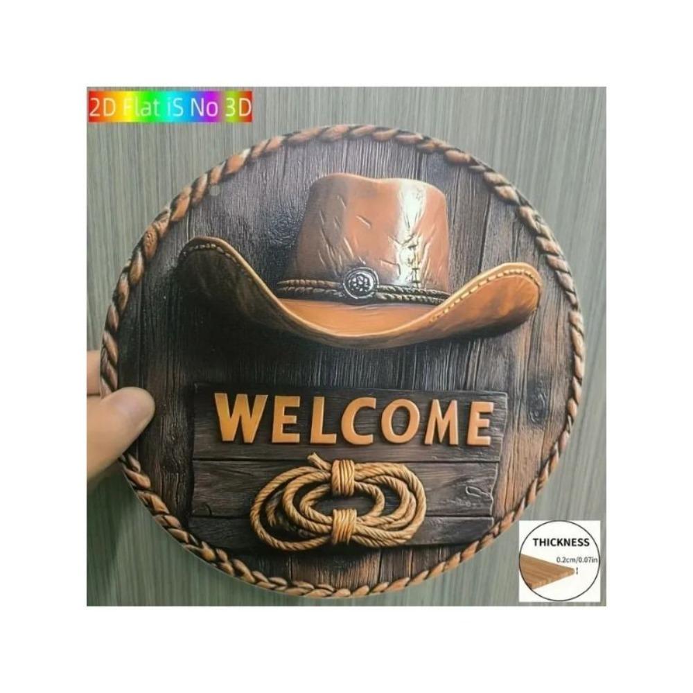 Flat 2D Wooden Sign, Hanging Decorative Accessories