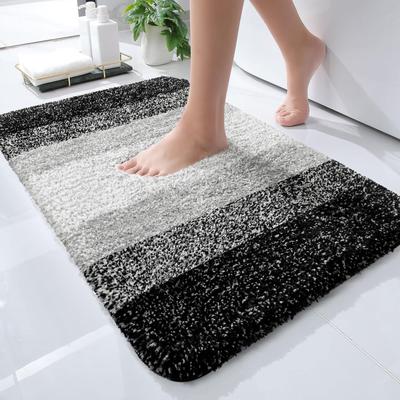 HAPIHAPPY Neue Badezimmerteppichmatte, Badezimmer absorbiert Wasser, rutschfester, plüschiger, zotteliger Badteppich, für Zuhause, extra weiche Badematten für Badewanne und Dusche