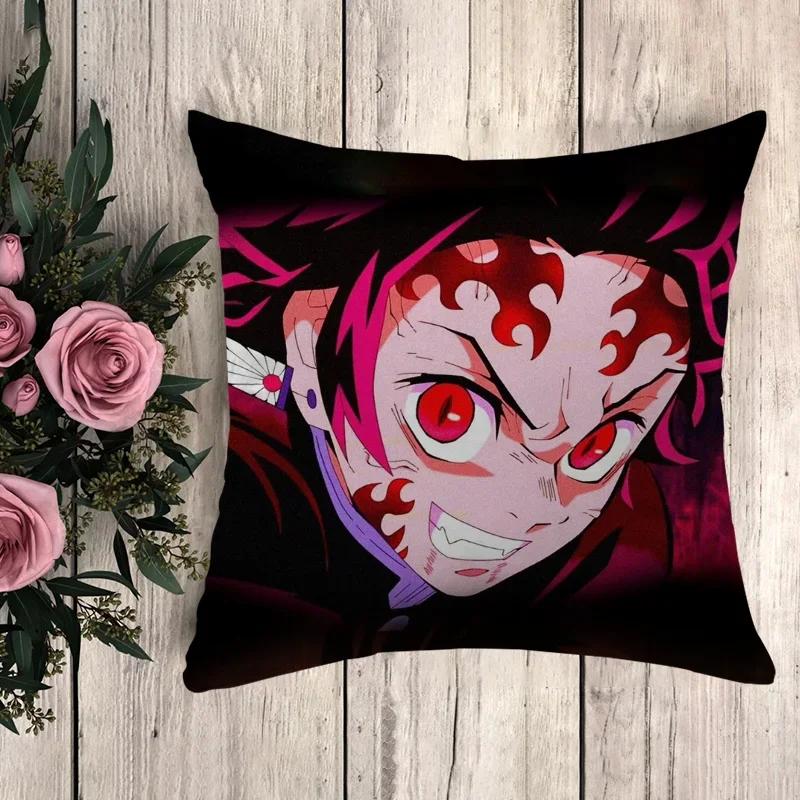 Kissen Demon Slayer Dekorative Kissenhülle Kissenbezug x Kissenbezüge Herbstdeko Sofakissen Bezüge für Bettkissen