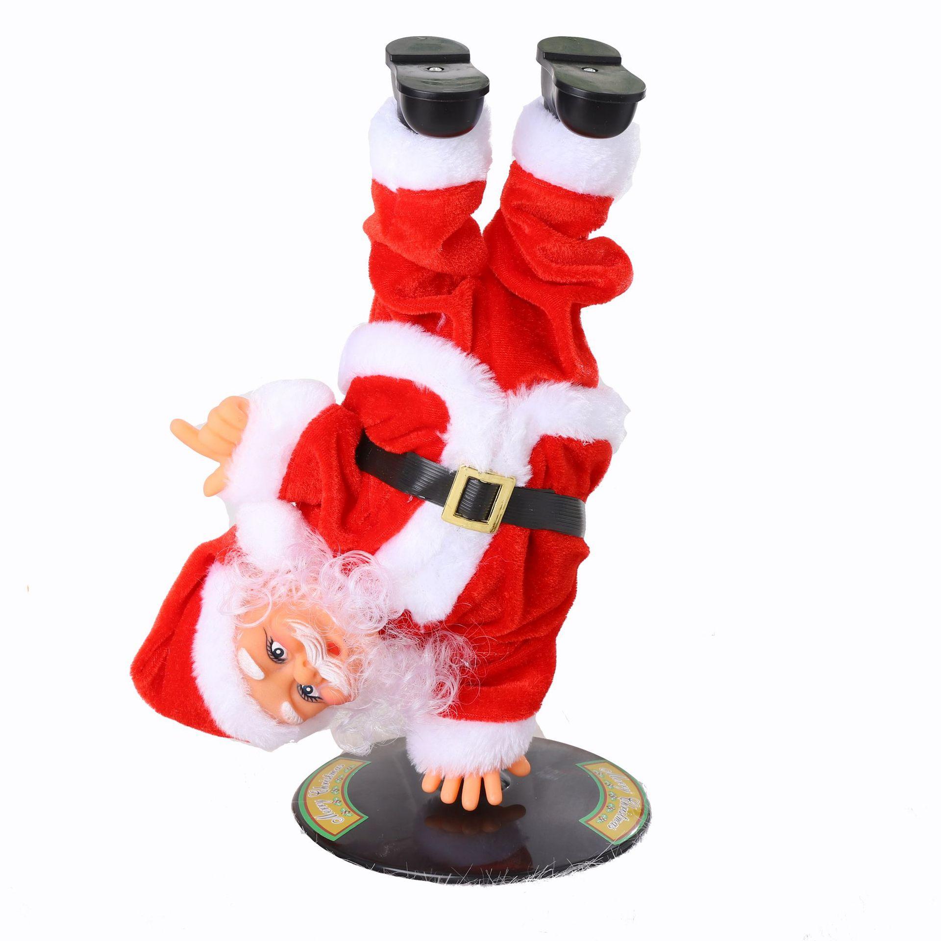 New Christmas Decorations Electric Inverted Music Street Dance Santa Claus Doll Christmas Creative Christmas Toys