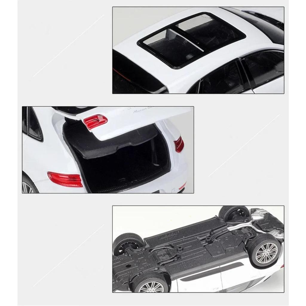 WELLY 1/24 Porsche Macan Turbo SUV Alloy Car Model Diecast Metal Toy Vehicles Car Model High Simulation Collection Children Gift