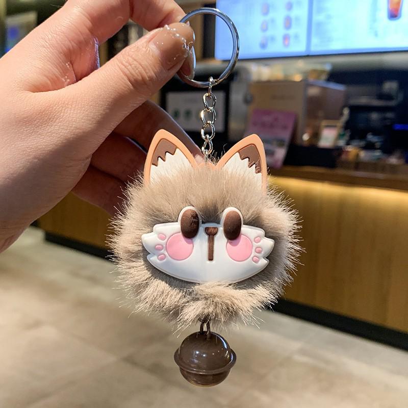 Year of the Sheep Lamb Keychain: Cute Plush Pendant for Students' Bags