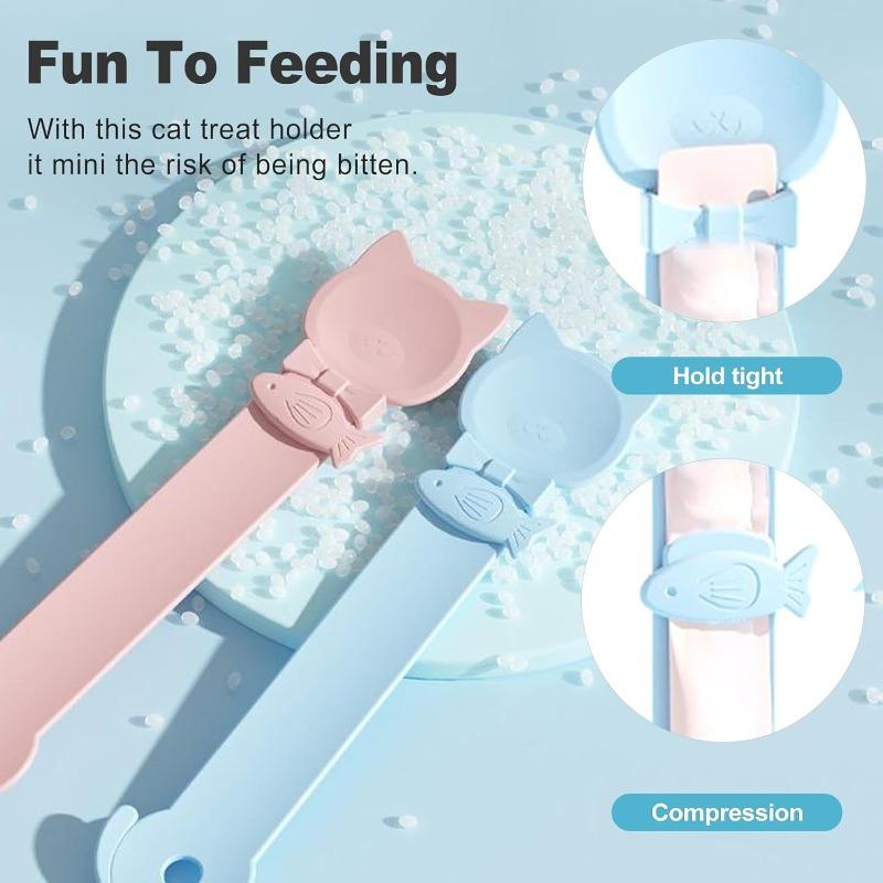 Katzenfutterstreifen-Fütterer - Squeeze-aktiviertes Multifunktionswerkzeug geeignet für Katzen mit Zahnproblemen zum Kauen, Nassfressen