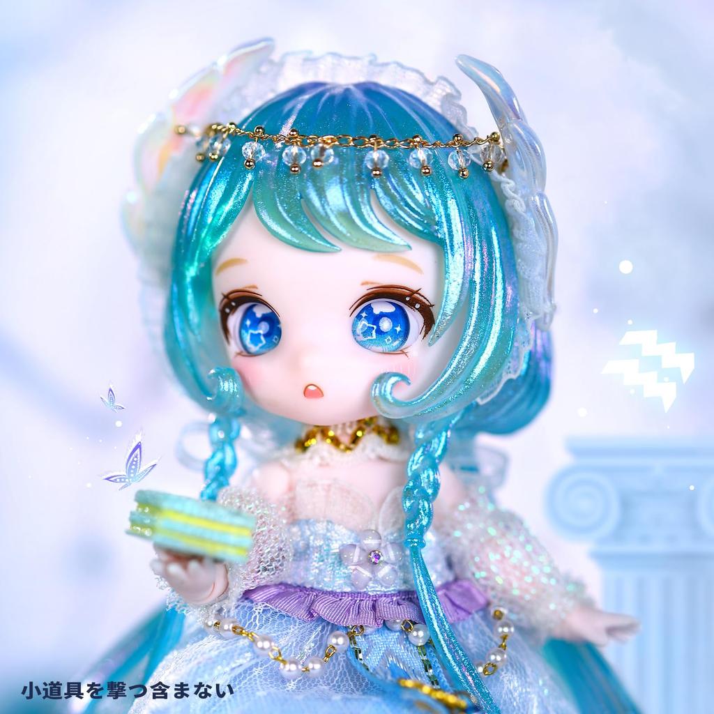 ICY Fortune Days 13cm BJD Doll - Anime Style Doll Set, Perfect for Gifts, Decoration, DIY Exercises, and Collections, Girl's Doll 8+ (Aquarius)