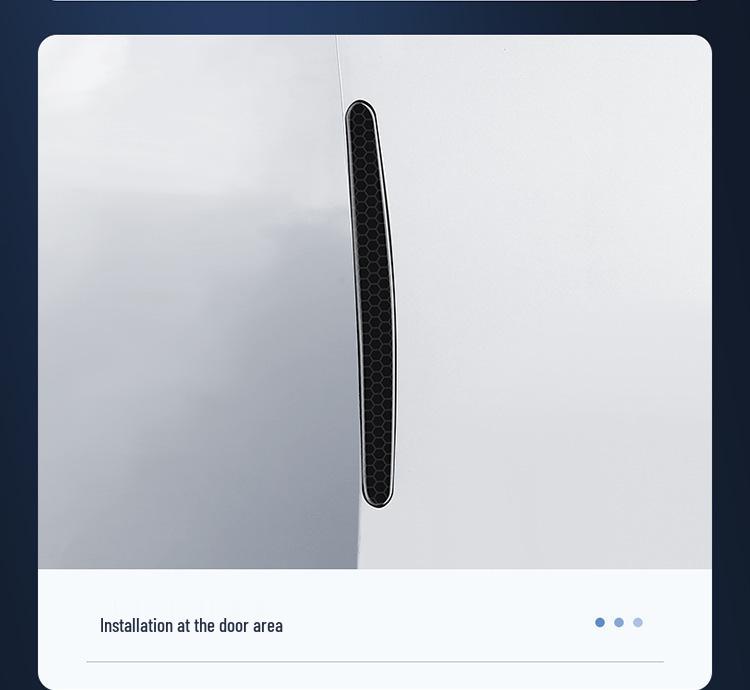 Autocolant Protectiv Reflectorizant Romb pentru Mânerele Ușilor Mașinii - Anti-Coliziune & Rezistent la Zgârieturi, Negru