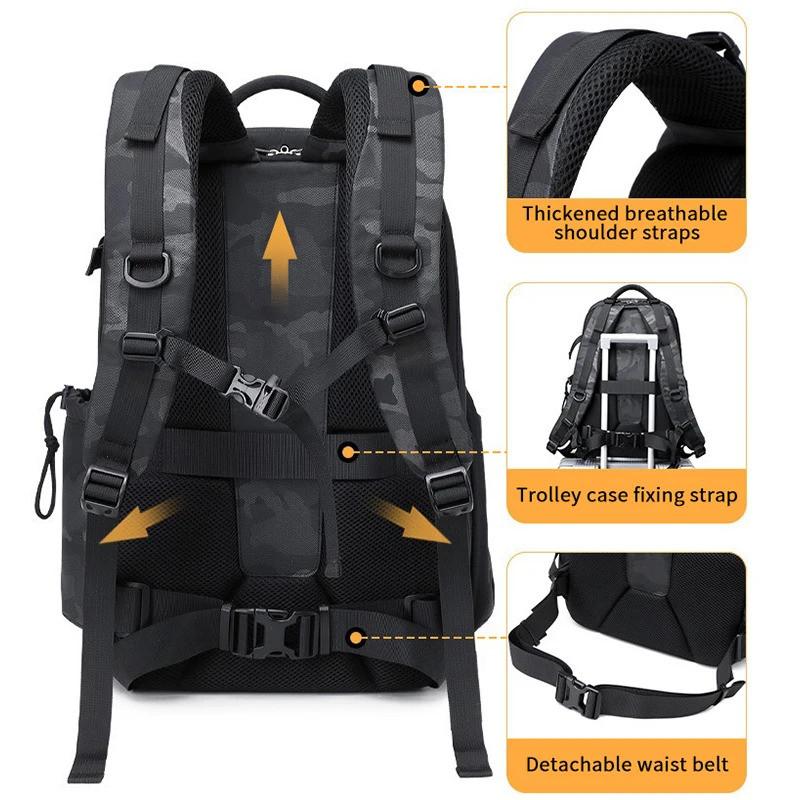Camera Backpack Outdoor Large Capacity Professional Photography Bag Drone Backpack Canvas SLR Camera Bag Outdoor Upper And Lower Compartment