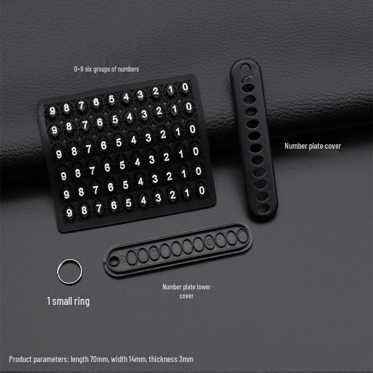 Car Keychain with Anti-lost Number Tag Pendant