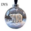 Wildlife Themed Christmas Ornaments 3D Animal Decoration Clear Plastic Xmas Ball Hanging with Sparkling Star Accents for Winter Holiday Tree