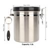 304 Stainless Steel Coffee Canister 1.2L / 1.5L / 1.8L Airtight Coffee Container  For Tea Leaves