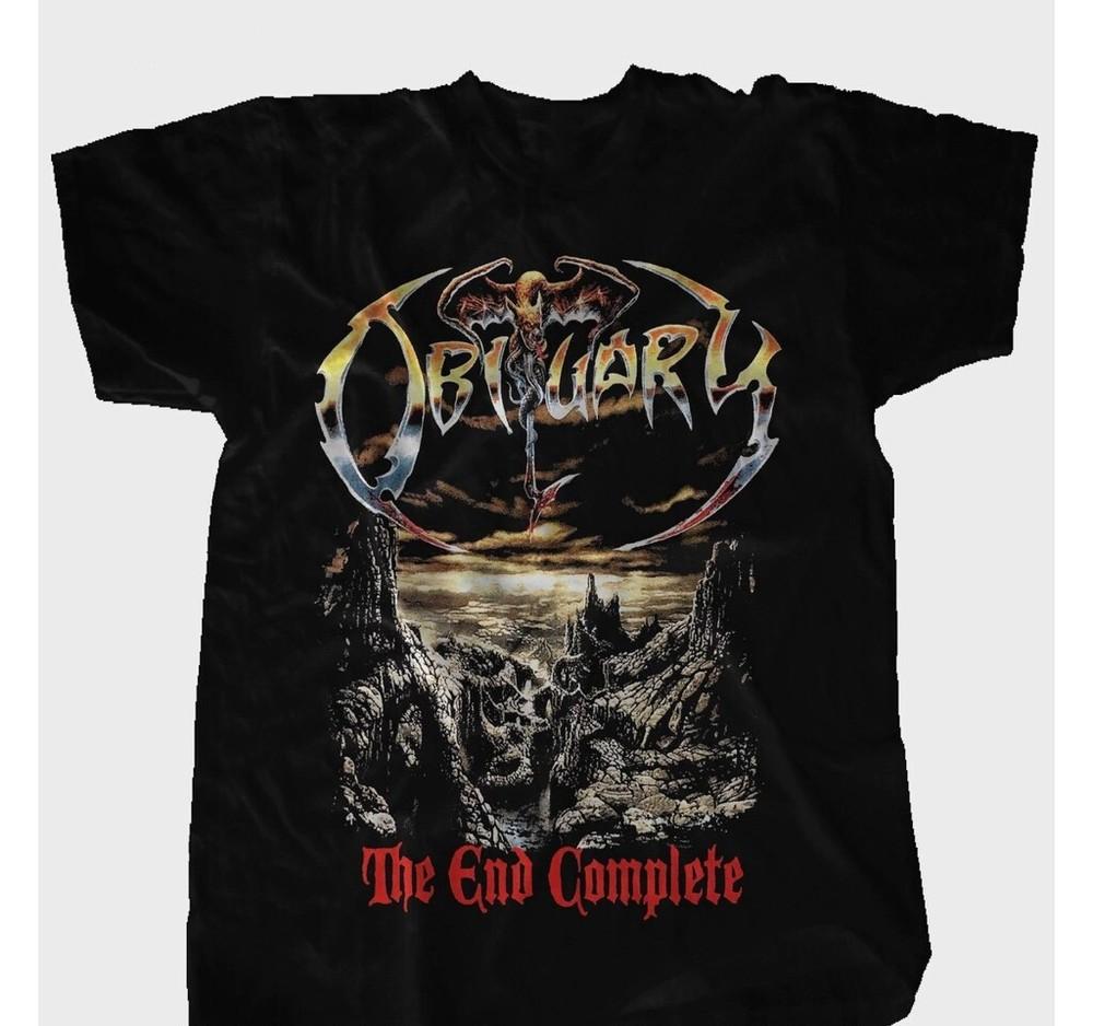 

Ретро Конец Полный Некролог Футболка Группы Черная Классическая Унисекс S-5XL Унисекс Футболка XL