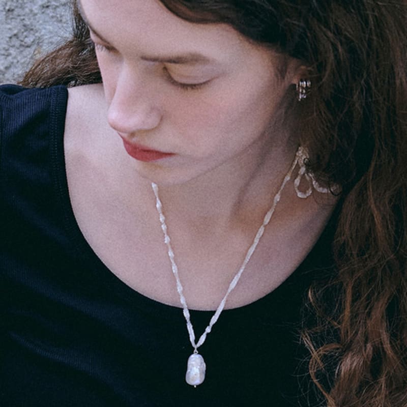 Denu Ugly Baroque Pearl Color Necklace