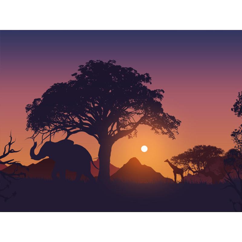 Diamantmaling Løvetann Full Firkant Mosaikkkunst Solnedgang Diamantbroderi Landskap Bilde av Rhinestone Hjemmedekor