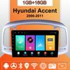 Car Radio Android Auto Carplay For Hyundai Accent 2006-2011 Multimedia Player Head Unit Stereo GPS Navigation BT WIFI 1+16GB